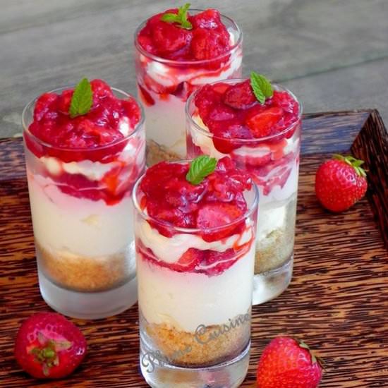 Strawberry Cheesecake in a Glass