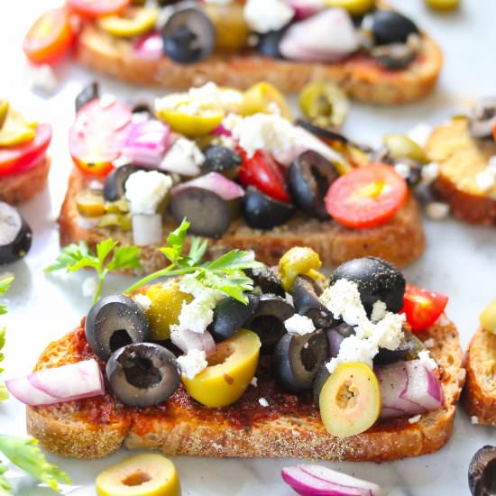 Mixed Olive Bruschetta