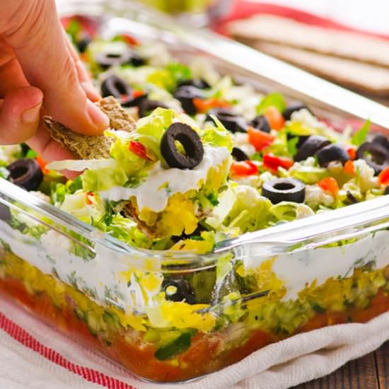 Greek Salad Layered Dip
