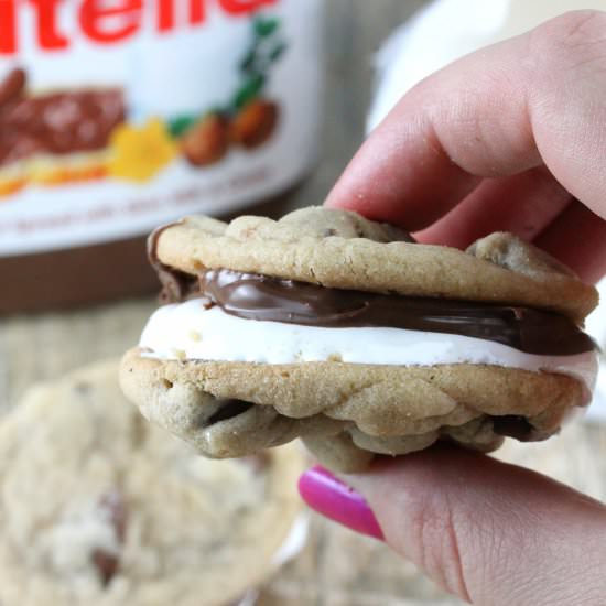 Nutella Cream Choc Chip Cookie