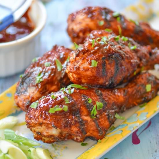 Chicken w/Chipotle-Beer BBQ Sauce