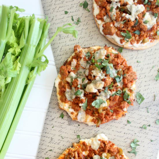 Buffalo Turkey Grilled Flatbread