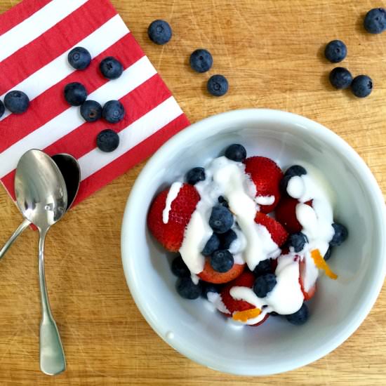 Summer Berries with Sweet Cream