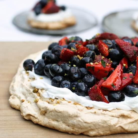 Minted Berry Pavlova
