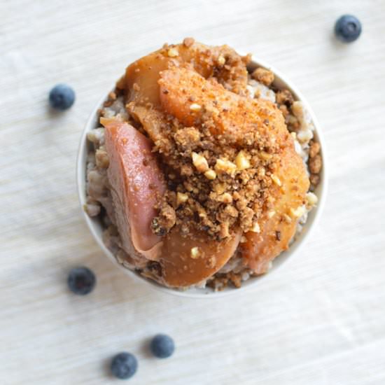 Make Ahead Peach Crisp Oatmeal