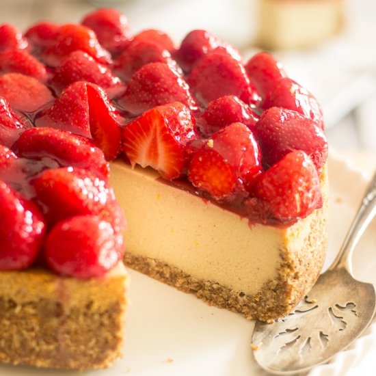 Non-Dairy Strawberry Cheesecake