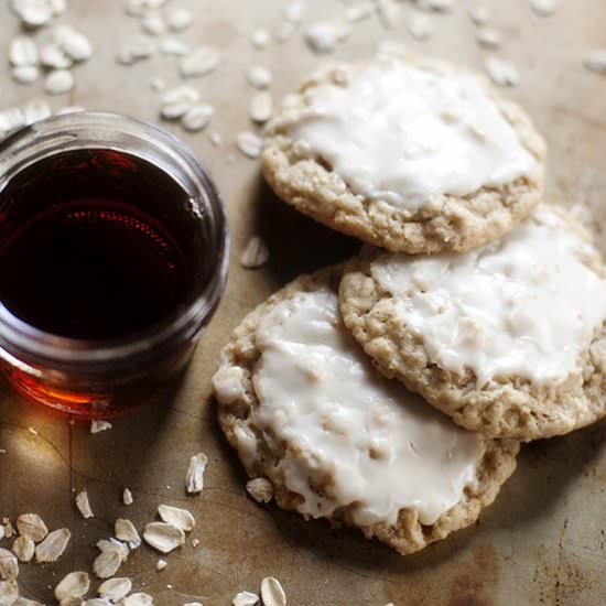 Maple Iced Oatmeal Cookies
