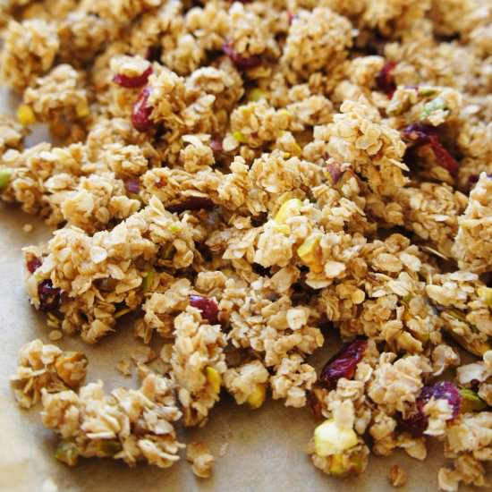 Cranberry-Pistachio Granola Cluster