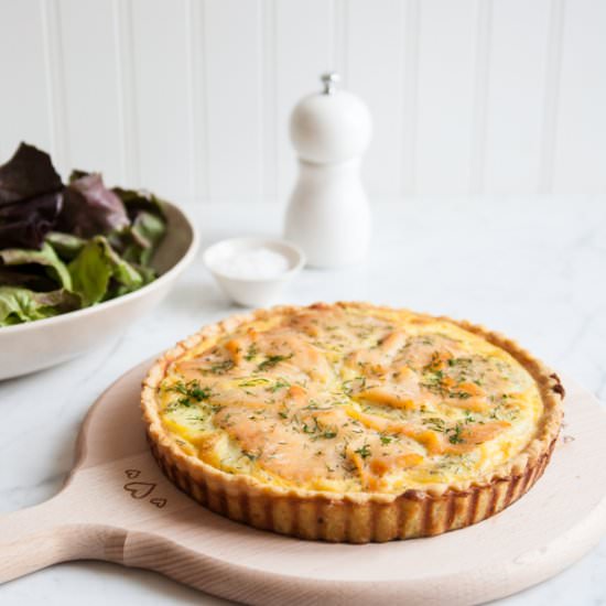 Potato, Smoked Salmon & Dill Tart