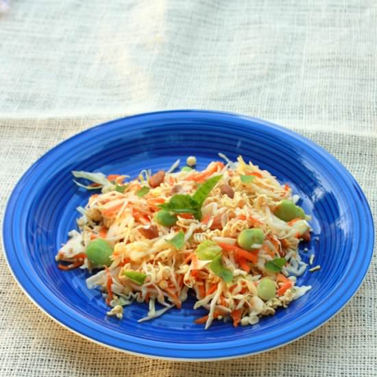 Lighter Cabbage Ramen Noodle Salad