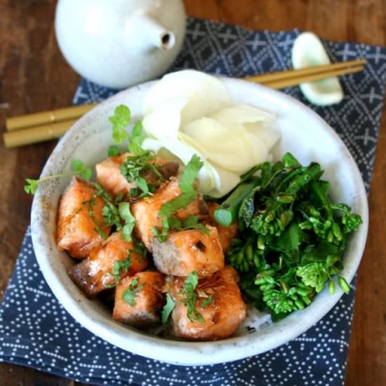 Asian Salmon Rice Bowl