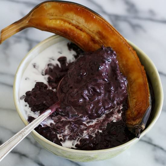 Black Sticky Rice Pudding (vegan)