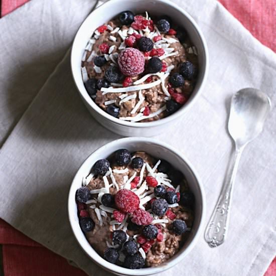 Chocolate Chia Oat Pudding