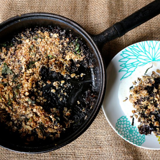 Blackberry Rhubarb Crumble