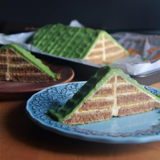 Matcha Pyramid Cake