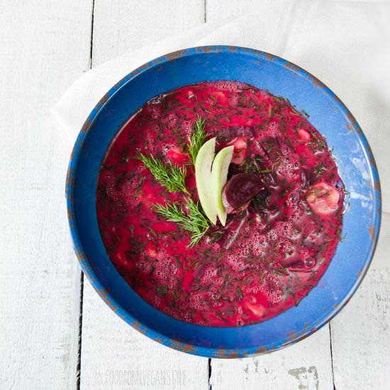 Chilled Soup with Young Beetroots