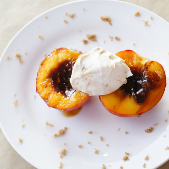 Grilled Nectarines with Mascarpone