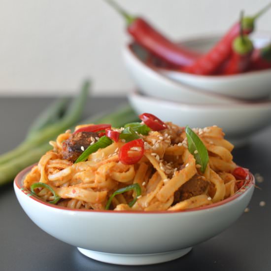 Thai Peanut Tofu Noodles