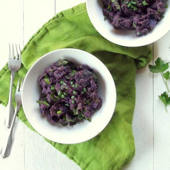 Herbed Balsamic Purple Potato Salad