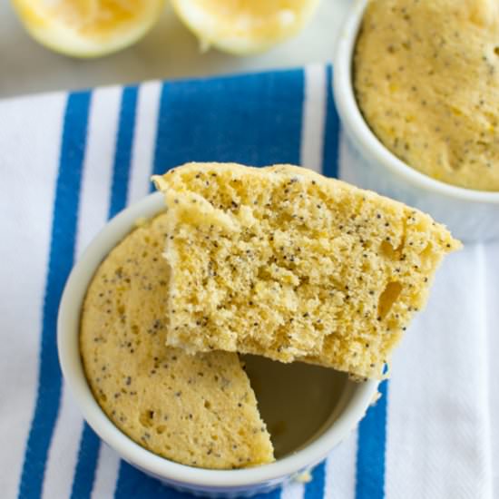 Microwave Lemon Poppy Seed Cake