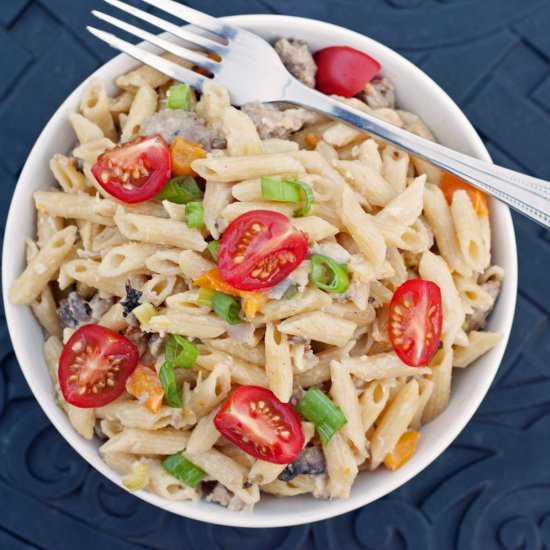 Cheesy Sausage Pasta Skillet