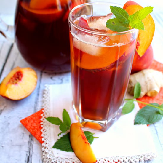 Ginger Peach Iced Tea
