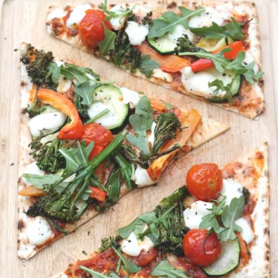Roasted Vegetable Wrap Pizza