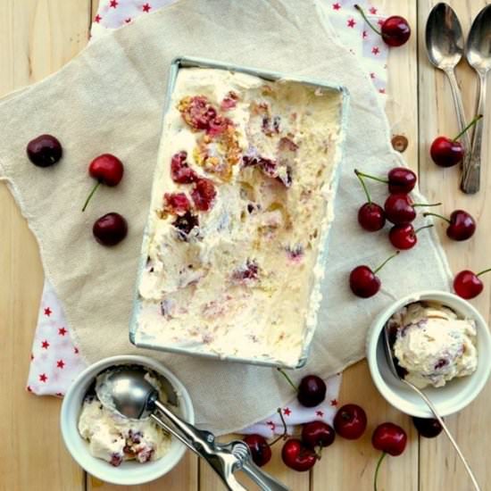 Bourbon Cherry Pie Ice Cream