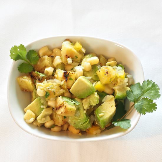 Grilled Pineapple & Avocado Salad