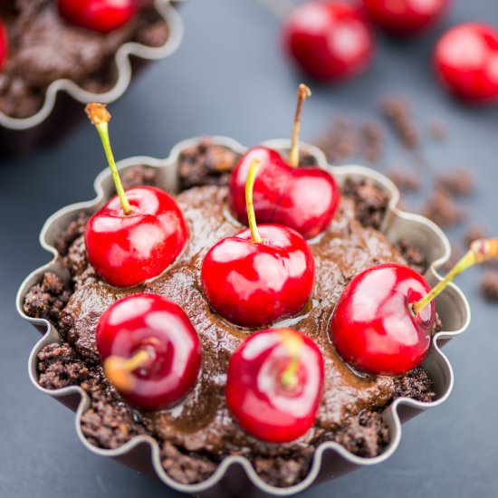 Chocolate cherry tart