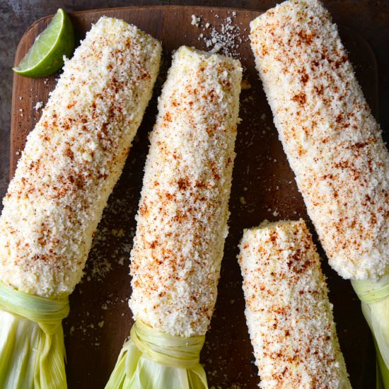 Cheesy Garlic Corn on the Cob