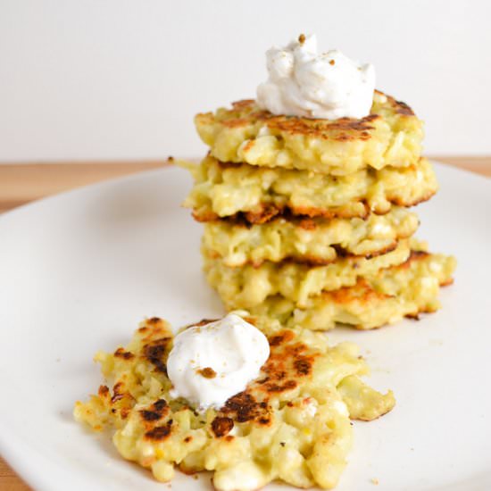 Cauliflower and Feta Fritters