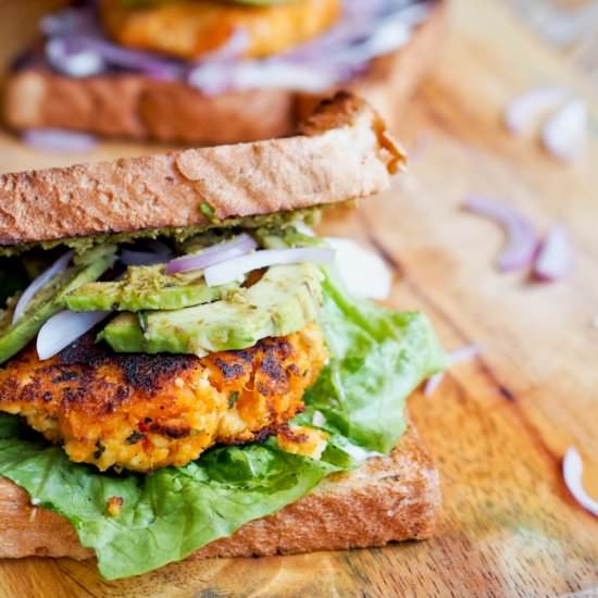 Sweet Potato Veggie Burgers GF