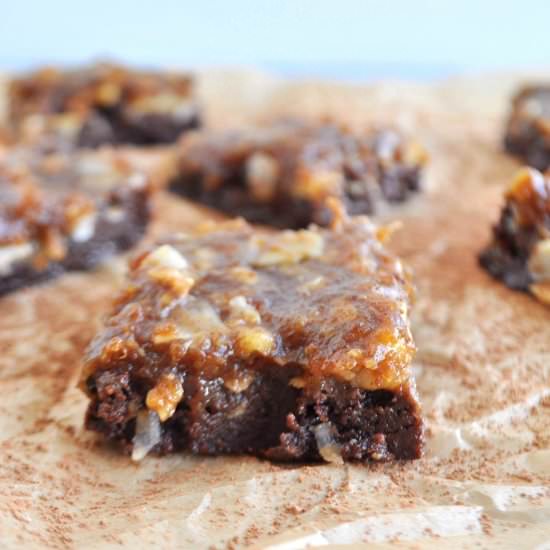 Raw German Chocolate Brownies