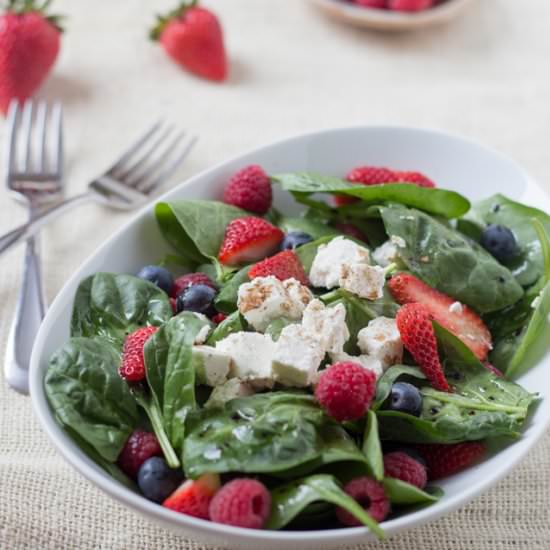 Spinach Salad with Berries & Feta