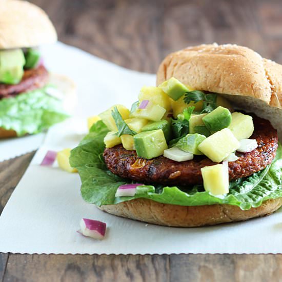 Black Bean Burgers with Fruit Salsa