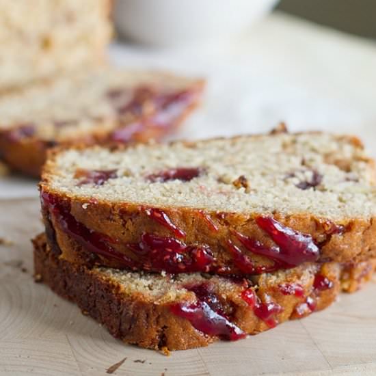 Peanut Butter & Jelly Banana Bread
