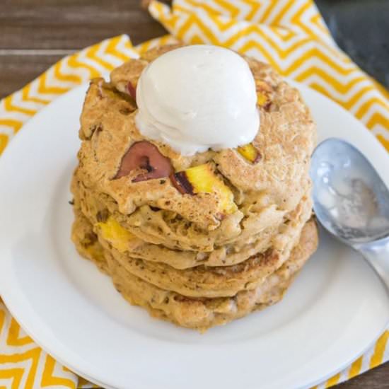 Peach Cobbler Pancakes