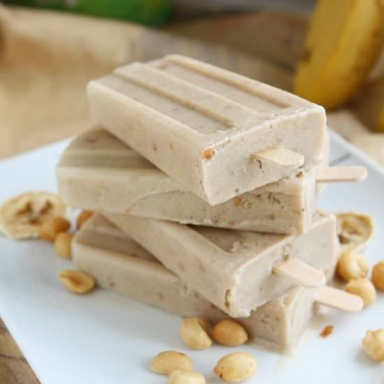 Peanut Butter Banana Popsicles