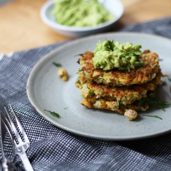 Chickpea, dill and yellow squash
