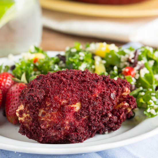 Red velvet fried chicken