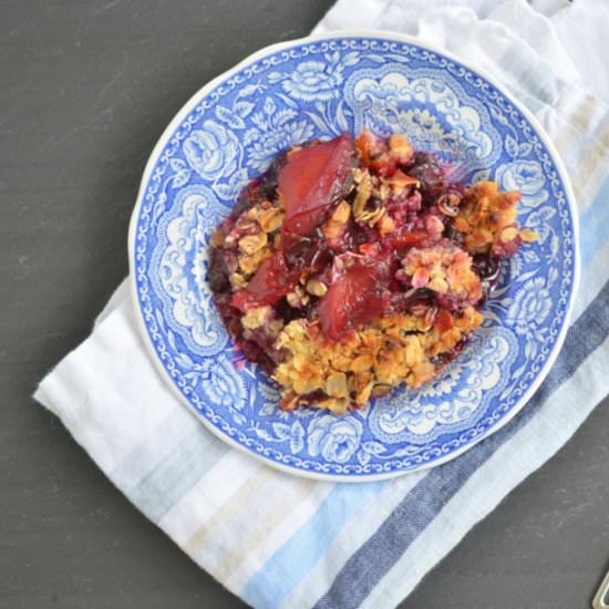 Blueberry and Peach Crisp