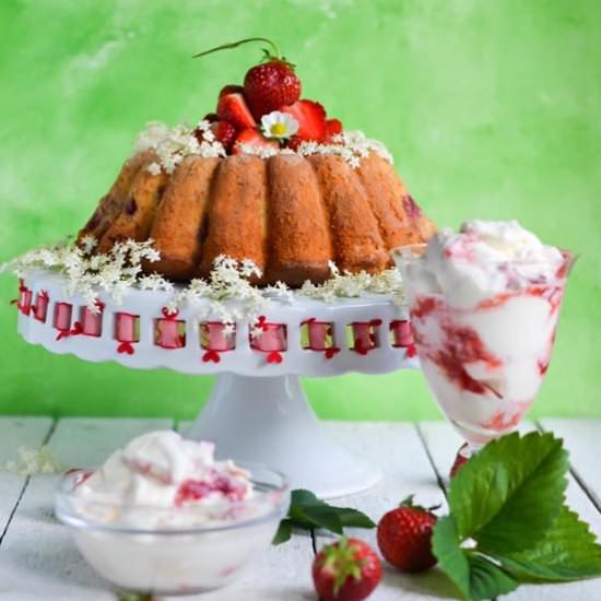 Strawberry Elderflower Cake