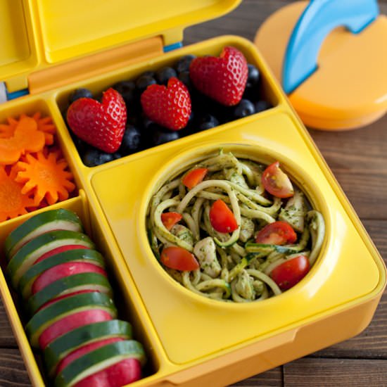 Chicken Pesto Zucchini Noodles