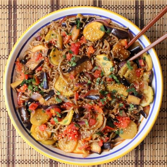Summer Vegetables with Soba Noodles
