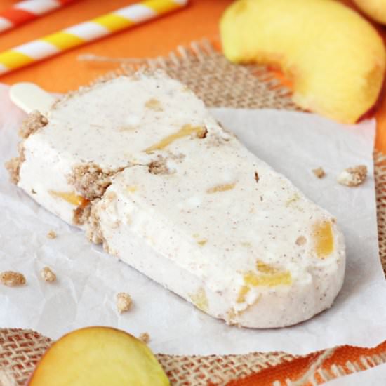 Peach Streusel Popsicles