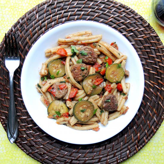 Skinny Skillet with Turkey Sausage,