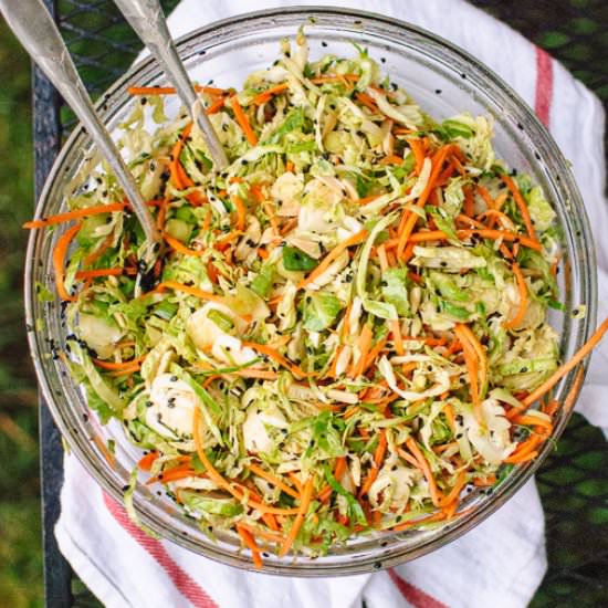 Asian Brussels Sprout Slaw