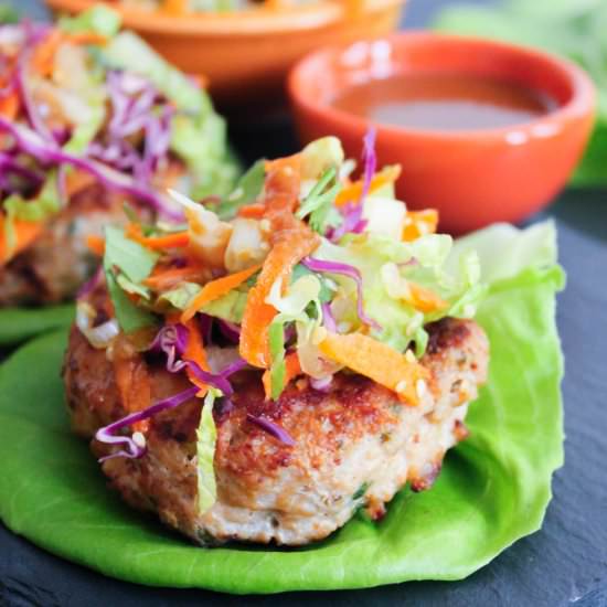 Chinese Chicken Salad Burgers