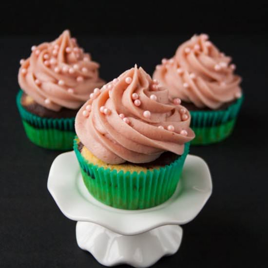 Neapolitan Cupcakes